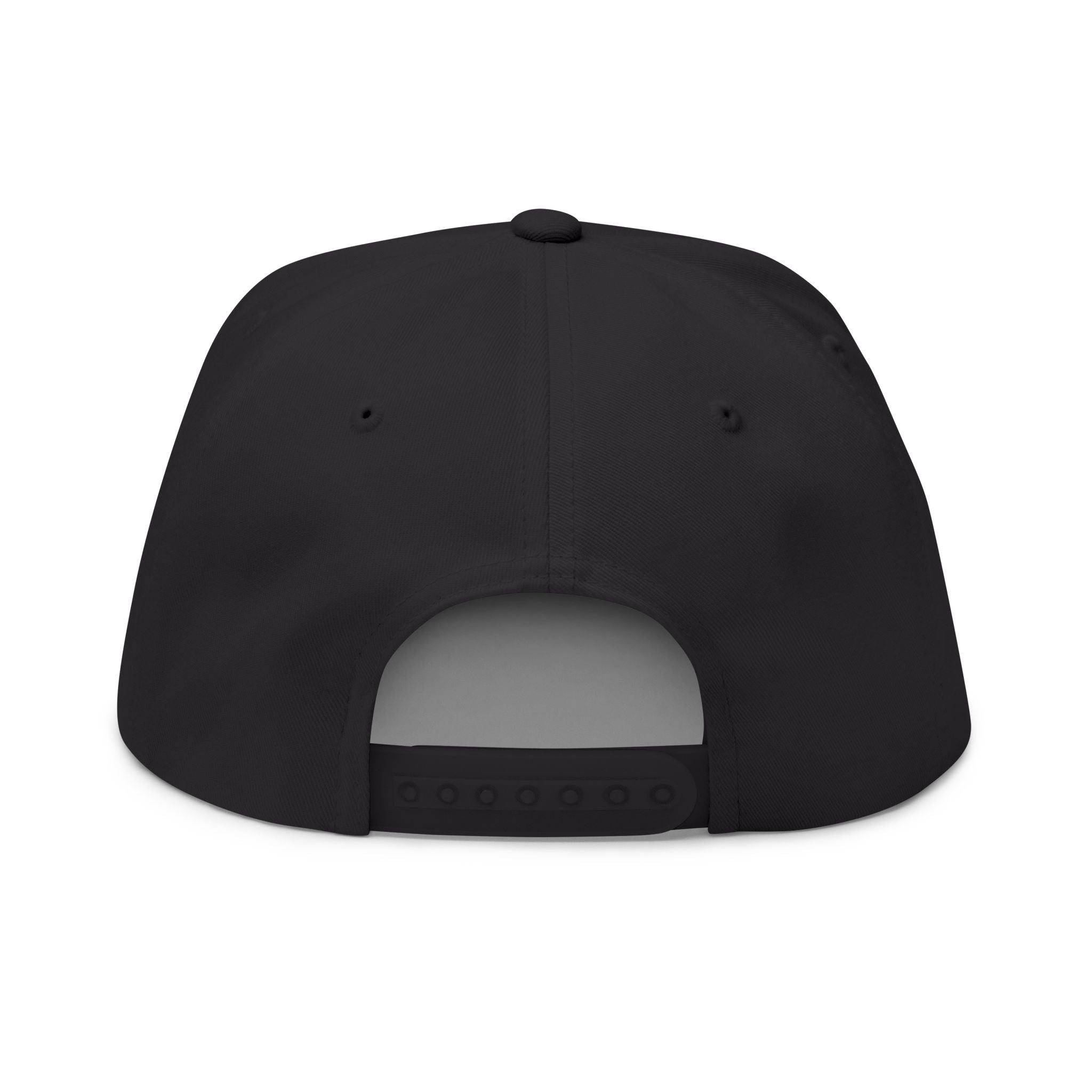 T&B Embroidered Flat Bill Cap — Gothic Lettering Snapback Hat