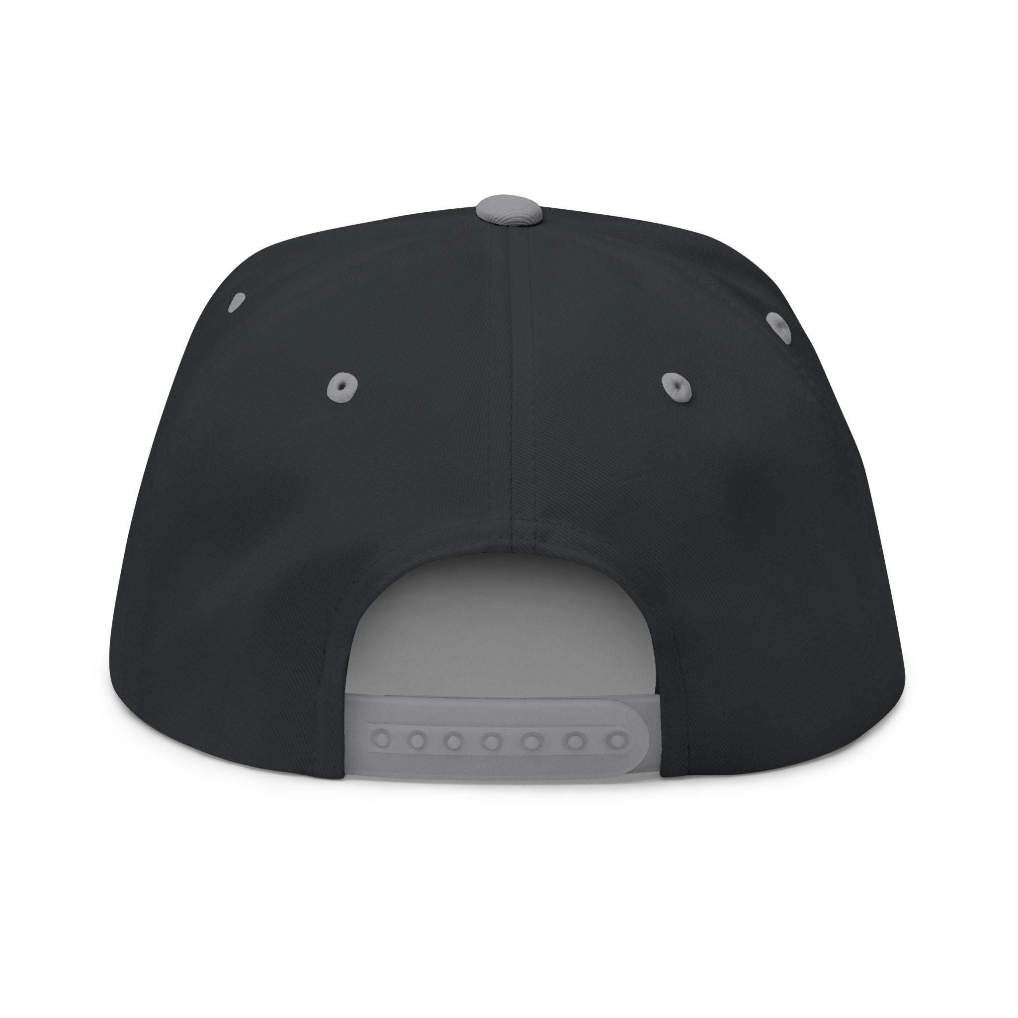 T&B Embroidered Flat Bill Cap — Gothic Lettering Snapback Hat