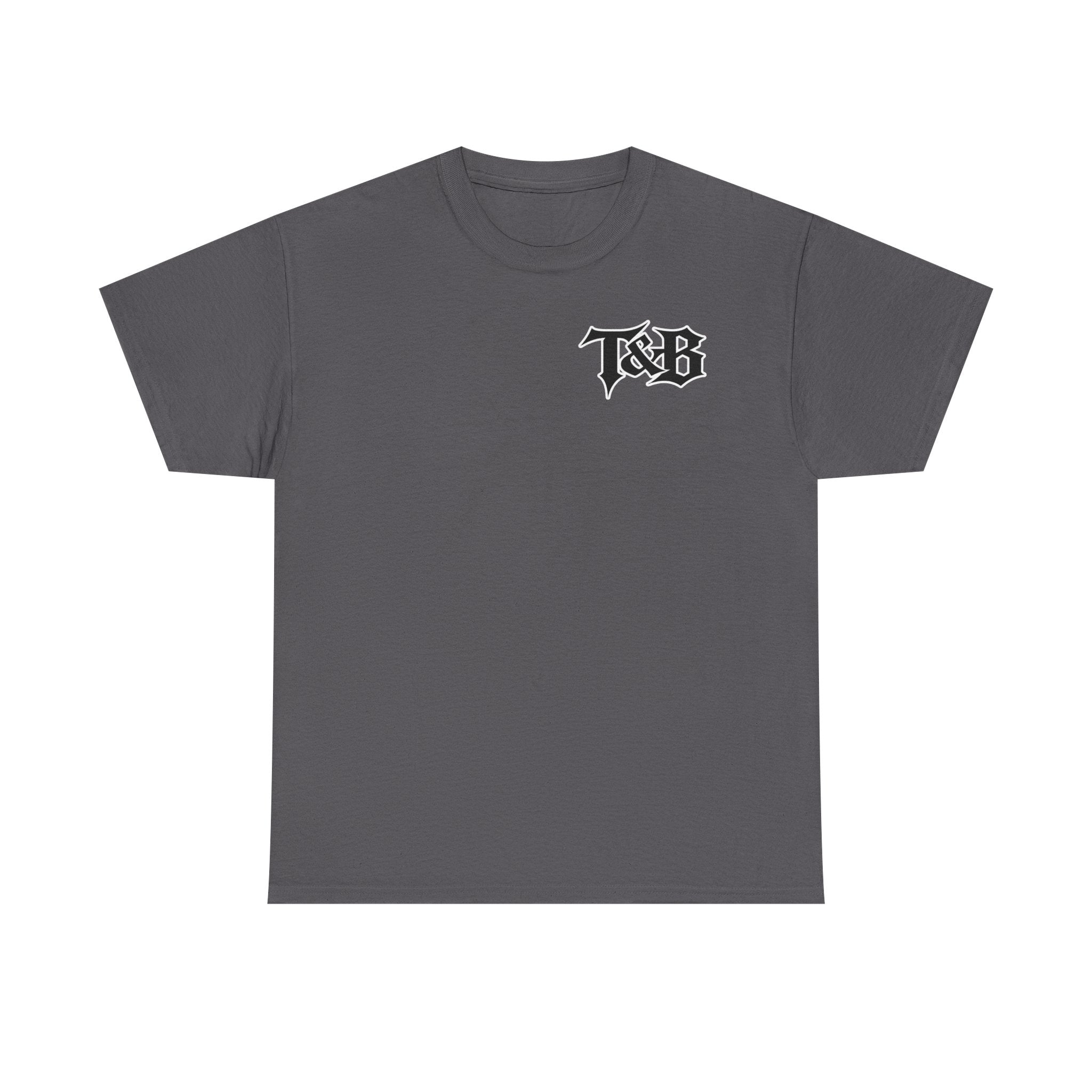 Turn & Burn Skull Tee — Gothic Flame Graphic T-Shirt